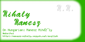 mihaly manesz business card